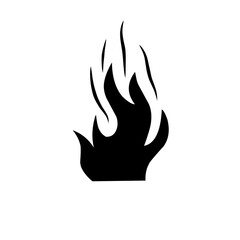 black fire silhouette icon