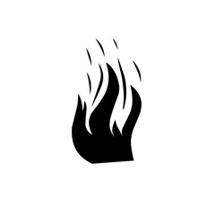 black fire silhouette icon