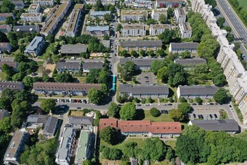 Obraz premium Frankfurt Unterliederbach | Luftbilder von Frankfurt Unterliederbach