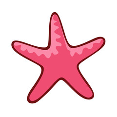 Obraz premium Pink starfish suitable for marine life projects, educational resources, or children's books