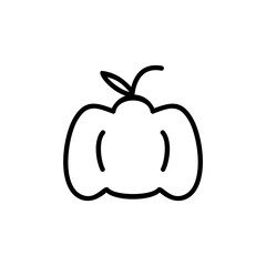 hand-drawn pumpkin icon illustration