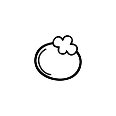 hand-drawn orange icon illustration