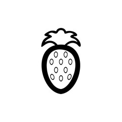 hand-drawn strawberry icon illustration