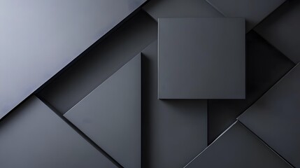 Abstract geometric shapes in dark gray tones.