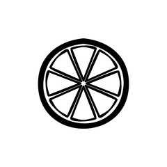 hand-drawn orange icon illustration