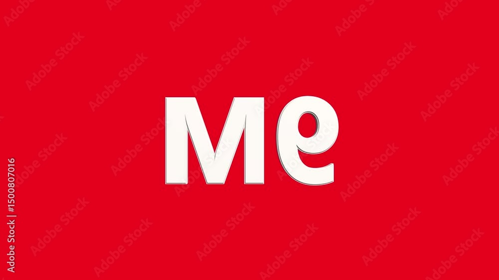 Fototapete neon number 9m with red color background loop animation. 3d animation seamless loop. number 3d anima