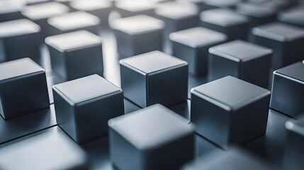 Many gray cubes arranged in a grid pattern.