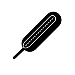 Corn dog icon vector flat clean look isolated