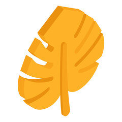 Creative design icon of monstera leaf
