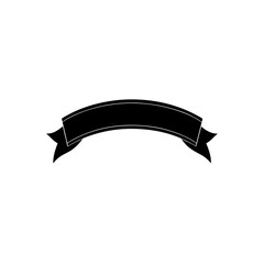 Curved ribbon vector banner minimal decorative