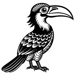 vector illustration of a vulture