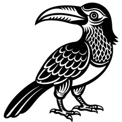 vector illustration of a cartoon bird