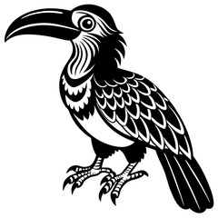 vector illustration of cartoon vulture