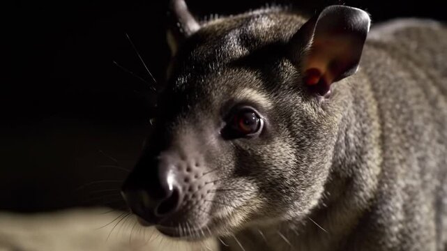 Close-up of a  Cuscus at Night