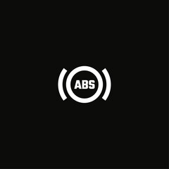 Car abs light icon logo flat vector design