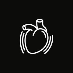 Heart icon logo flat vector design