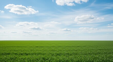 Obraz premium Photo of Green Field Under Blue Sky With White Clouds In Daylight