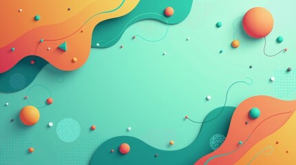 Modern Abstract Background with Geometric Shapes and Vibrant Colors