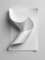 Realistic 3D Render of a Sticker Sheet Casually Peeled Back, Showcasing Its Design and Texture in a Minimalist Setting