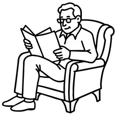man reading a book