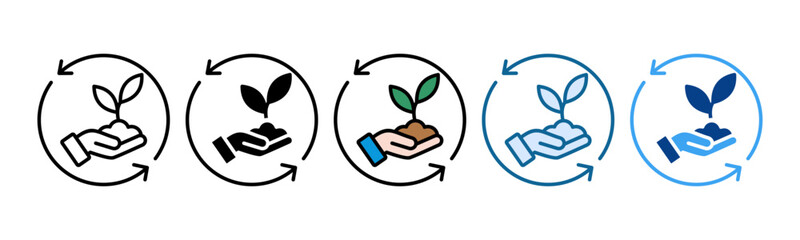 Sustainability Icon Set Multiple Style Collection