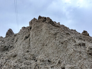 Sand Stored for Construction sue