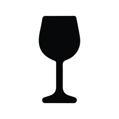 Drinking glass symbol vector illustration. Fragile glass icon for packaging label, handling instruction, shipping sign