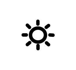 sun icon on white background