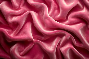 Obraz premium Pink velvet fabric draped