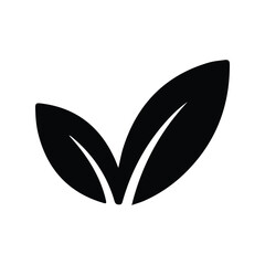 Leaf icon vector. Nature symbol, eco-friendly design, plant silhouette, green element, botanical graphic for apps, logos, or branding