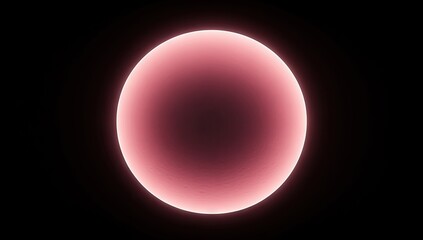 A glowing,  pink sphere against a black background.  Soft,  smooth edges