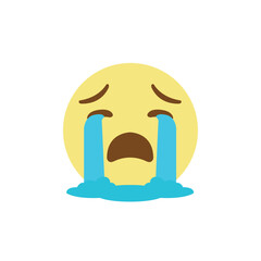 crying face cry sad emoji vector symbol sign icon illustration
