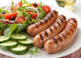 grilled meat and vegetables