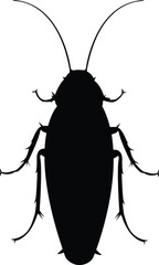 Prohibition sign on a cockroach - Vector