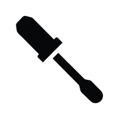 Screwdriver icon vector. Tool symbol, repair or maintenance illustration for hardware, DIY, or mechanical service designs