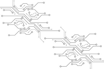 Abstract digital background with technology circuit board texture. Electronic motherboard illustration. Communication and engineering concept. Vector illustration