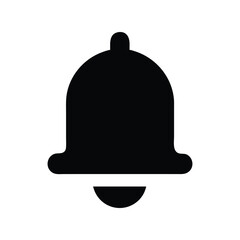 Fototapeta premium Notification bell icon vector. Alert symbol, announcement chime for apps, websites, or activity feed UI designs