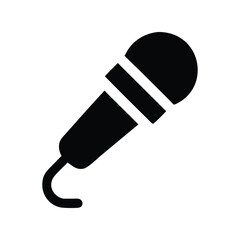 Microphone icon vector. Voice recording symbol, audio input for podcasts, streaming apps, or communication interfaces

