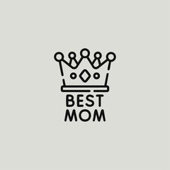 Mothers day icon logo flat vector design