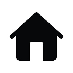 Home icon vector. House symbol, main menu indicator for apps, websites, or real estate interface designs

