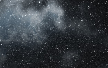 Space star shape sky night background, black starry cosmos abstract pattern dark blue science, textile cosmic galaxy astronomy decoration fantasy wallpaper landscape.
