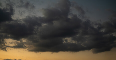 Cloud storm sky dark rain lightning thunder stormy typhoon nature light scene rainy atmosphere...