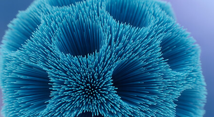 abstract 3d shape made of little needles