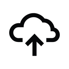 Cloud icon vector. Digital storage symbol, online data backup illustration for websites, apps, or cloud computing interfaces

