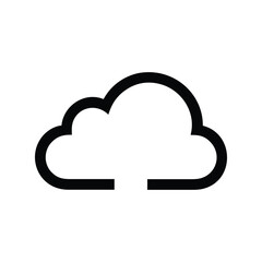 Cloud icon vector. Digital storage symbol, online data backup illustration for websites, apps, or cloud computing interfaces

