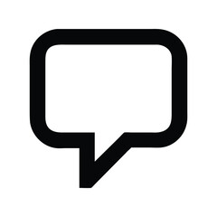 Chat bubble icon vector. Message speech symbol, conversation UI element for apps, social media, or customer support interfaces