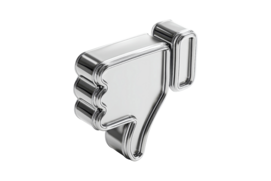 Dislike icon 3d rendering digital art online