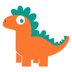 Cute Baby Dinosaur In Orange Color