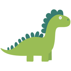 Cute Baby Dinosaur In Lime Green Color