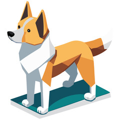 3D Husky Dog 